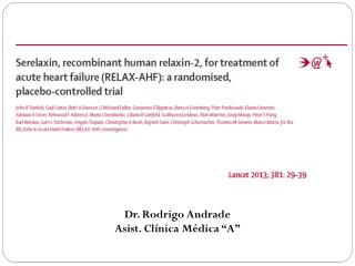 Dr. Rodrigo Andrade Asist . Clínica Médica “A”