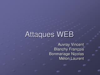 Attaques WEB