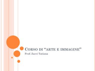 Corso di “arte e immagine”