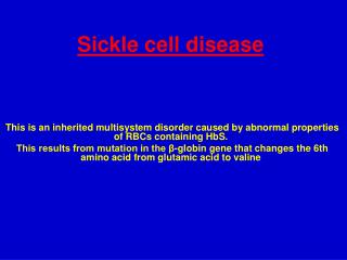 Sickle cell disease