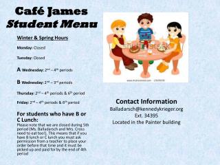 Café James Student Menu
