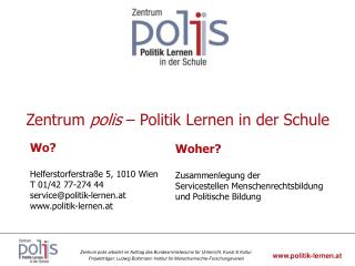 Zentrum polis – Politik Lernen in der Schule