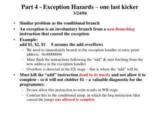 Part 4 - Exception Hazards – one last kicker 3/24/04