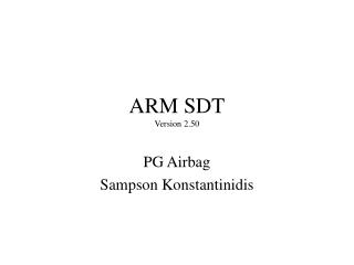 ARM SDT Version 2.50