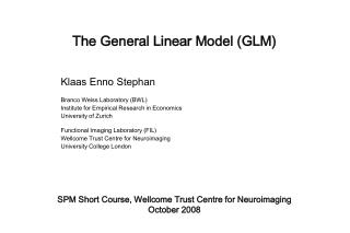 The General Linear Model (GLM)