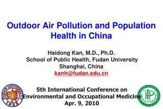 Outdoor Air Pollution and Population Health in China