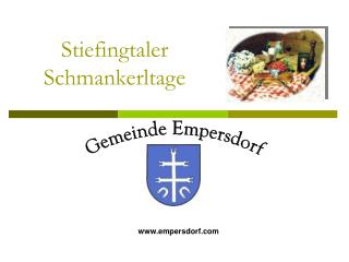 Stiefingtaler Schmankerltage