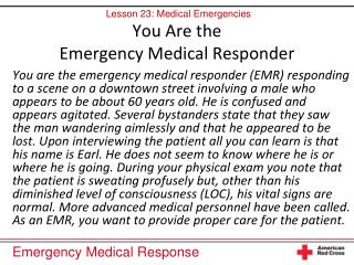 You Are the Emergency Medical Responder