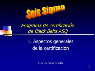 Programa de certificación de Black Belts ASQ