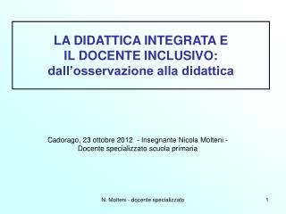 N. Molteni - docente specializzato