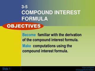 3-5 COMPOUND INTEREST FORMULA