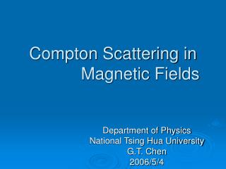 Compton Scattering in Strong Magnetic Fields
