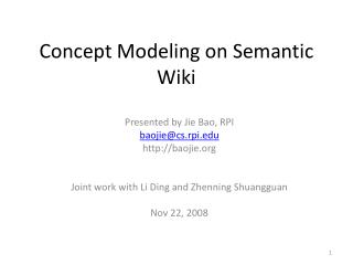 Concept Modeling on Semantic Wiki