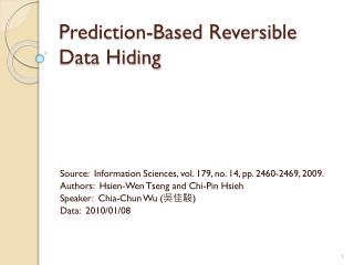 Prediction-Based Reversible Data Hiding