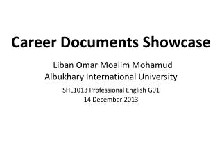 Career Documents Showcase