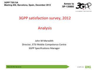 3GPP satisfaction survey, 2012 Analysis