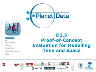 D2.5 Proof -of-Concept Evaluation for Modelling Time and Space