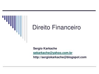 Direito Financeiro