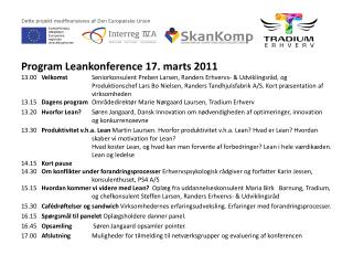 Program Leankonference 17. marts 2011