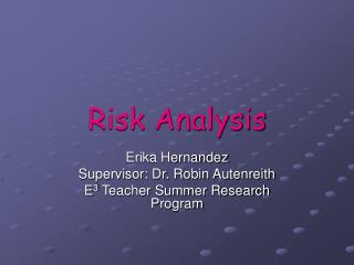Risk Analysis