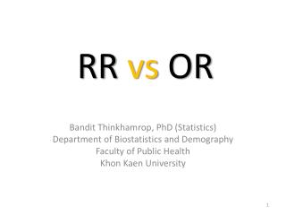 RR vs OR