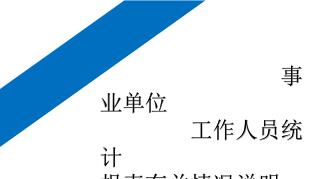 事业单位 工作人员统计 报表有关情况说明