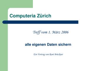 Computeria Zürich