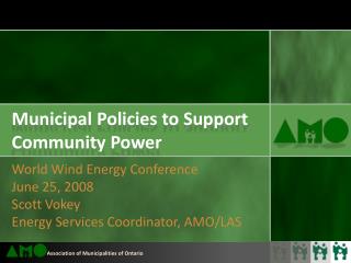 Municipal Policies to Support Community Power