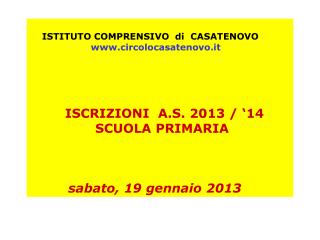 ISTITUTO COMPRENSIVO di CASATENOVO circolocasatenovo.it