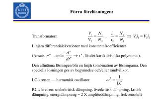 Förra föreläsningen: