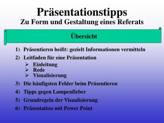 Präsentationstipps