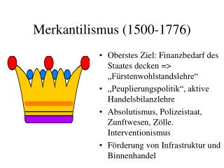 Merkantilismus (1500-1776)