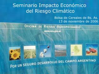 Seminario Impacto Económico del Riesgo Climático