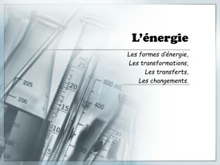 L’énergie