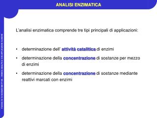 ANALISI ENZIMATICA