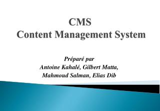 CMS Content Management System