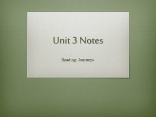 Unit 3 Notes
