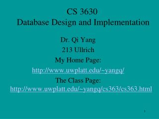 CS 3630 Database Design and Implementation