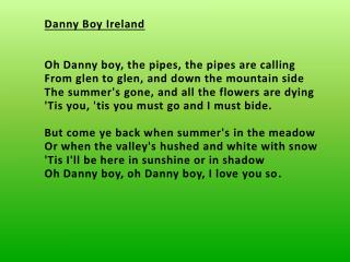 Danny Boy Ireland