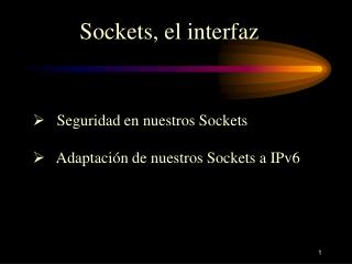Sockets, el interfaz