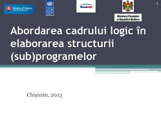 Abordarea cadrului logic în elaborarea structurii (sub)programelor
