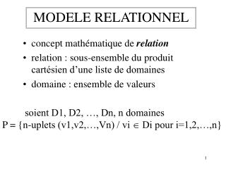 MODELE RELATIONNEL