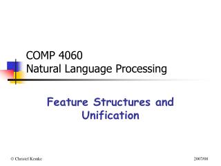 COMP 4060 Natural Language Processing