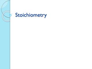 Stoichiometry