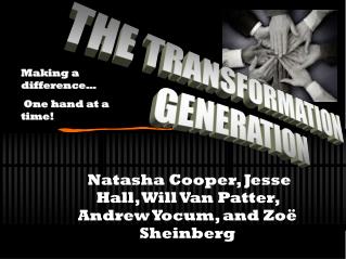 Natasha Cooper, Jesse Hall, Will Van Patter, Andrew Yocum, and Zoë Sheinberg