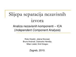 Slijepa separacija nezavisnih izvora