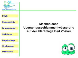 Mechanische Überschussschlammentwässerung auf der Kläranlage Bad Vöslau