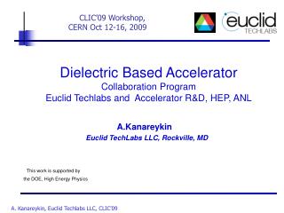 Dielectric Based Accelerator Collaboration Program