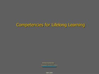 Competencies for Lifelong Learning