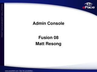 Admin Console